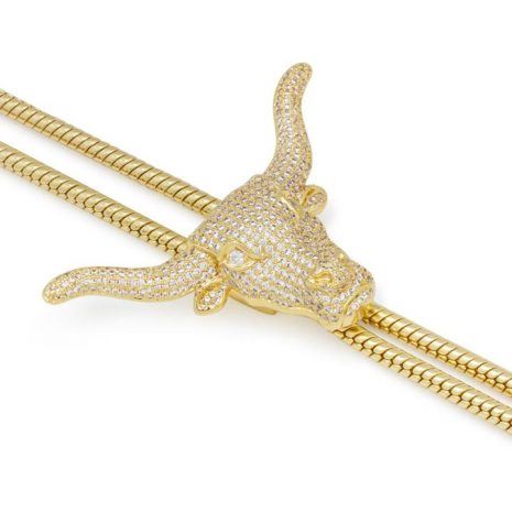 LONGHORN-BOLO-TIE NECKLACE-03 LONGHORN-BOLO-TIE NECKLACE-03